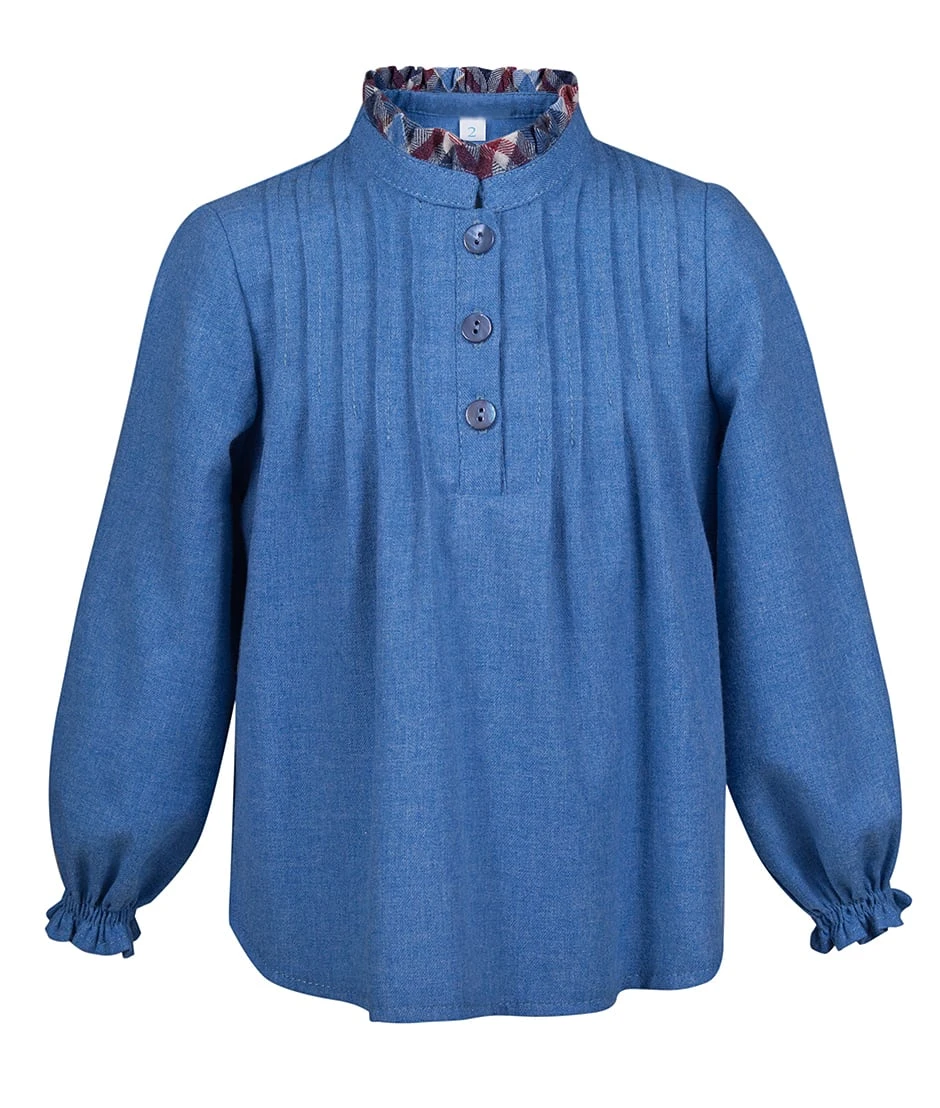 Bluse Langärmlig In Blau 1 Bluse Langärmlig In Blau