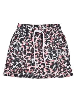 Rock "Leo Print" In Rosa/ Weiß/ Schwarz