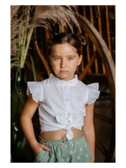 Bluse "Plumeti" In Weiß -OshKosh Verkäufe el caballo bluse plumeti in weiss 3