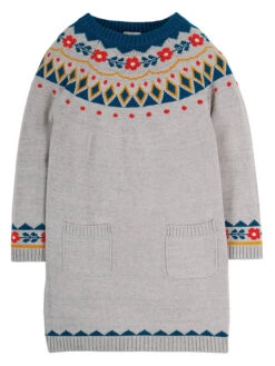 Frugi Kleid "Fairisle" In Grau