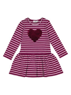 Kleid In Lila/ Weiß