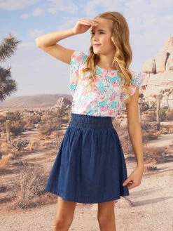 Jeansrock In Dunkelblau