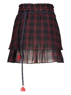 Rock "Tori" In Rot/ Dunkelblau