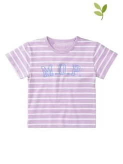 Shirt In Lila/ Weiß