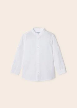 Titelseite -OshKosh Verkäufe mayoral stehkragenhemd mit leinen in weiss 1