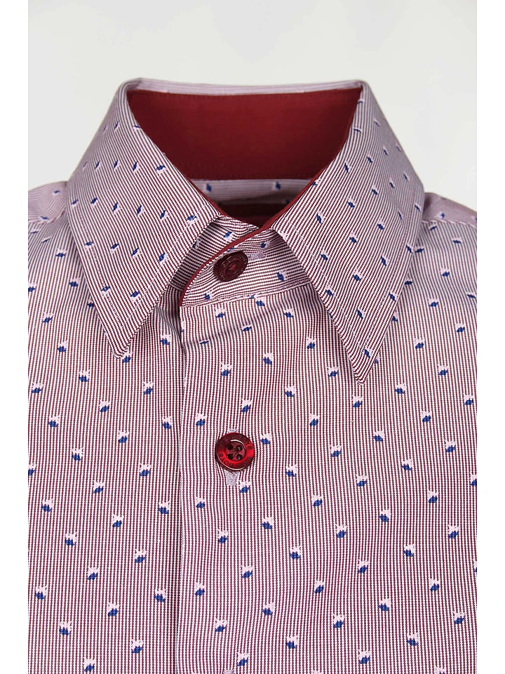 Hemd - Slim Fit - In Bordeaux 3 Hemd - Slim Fit - In Bordeaux – Bild 3