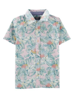 OshKosh Hemd In Grün/ Rosa