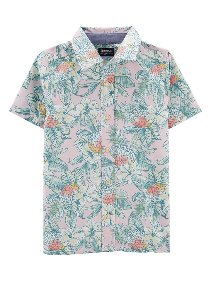OshKosh Hemd In Grün/ Rosa 1 OshKosh Hemd In Grün/ Rosa