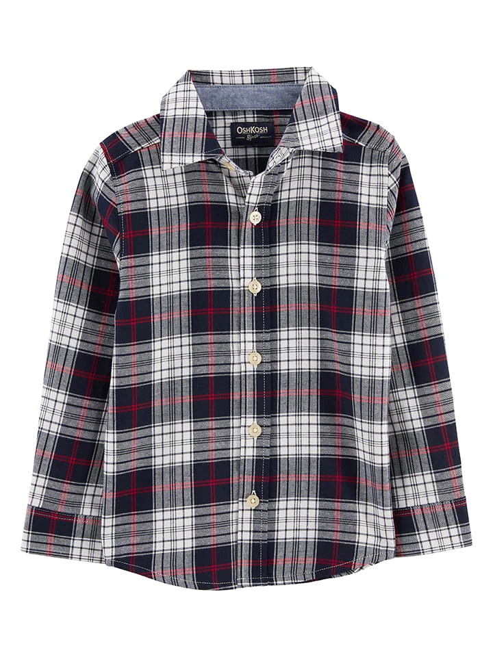 OshKosh Hemd In Weiß/ Rot