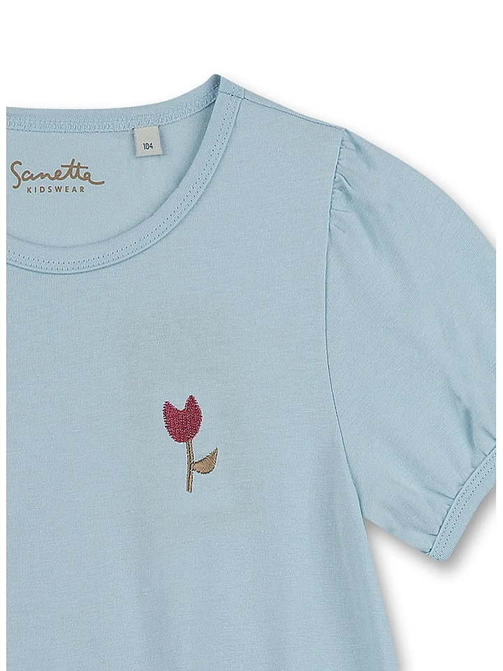 Shirt "Flower" In Hellblau 3 Shirt "Flower" In Hellblau – Bild 3