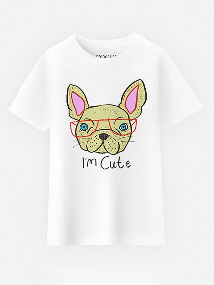 Shirt "I Am Cute" In Weiß 1 Shirt "I Am Cute" In Weiß